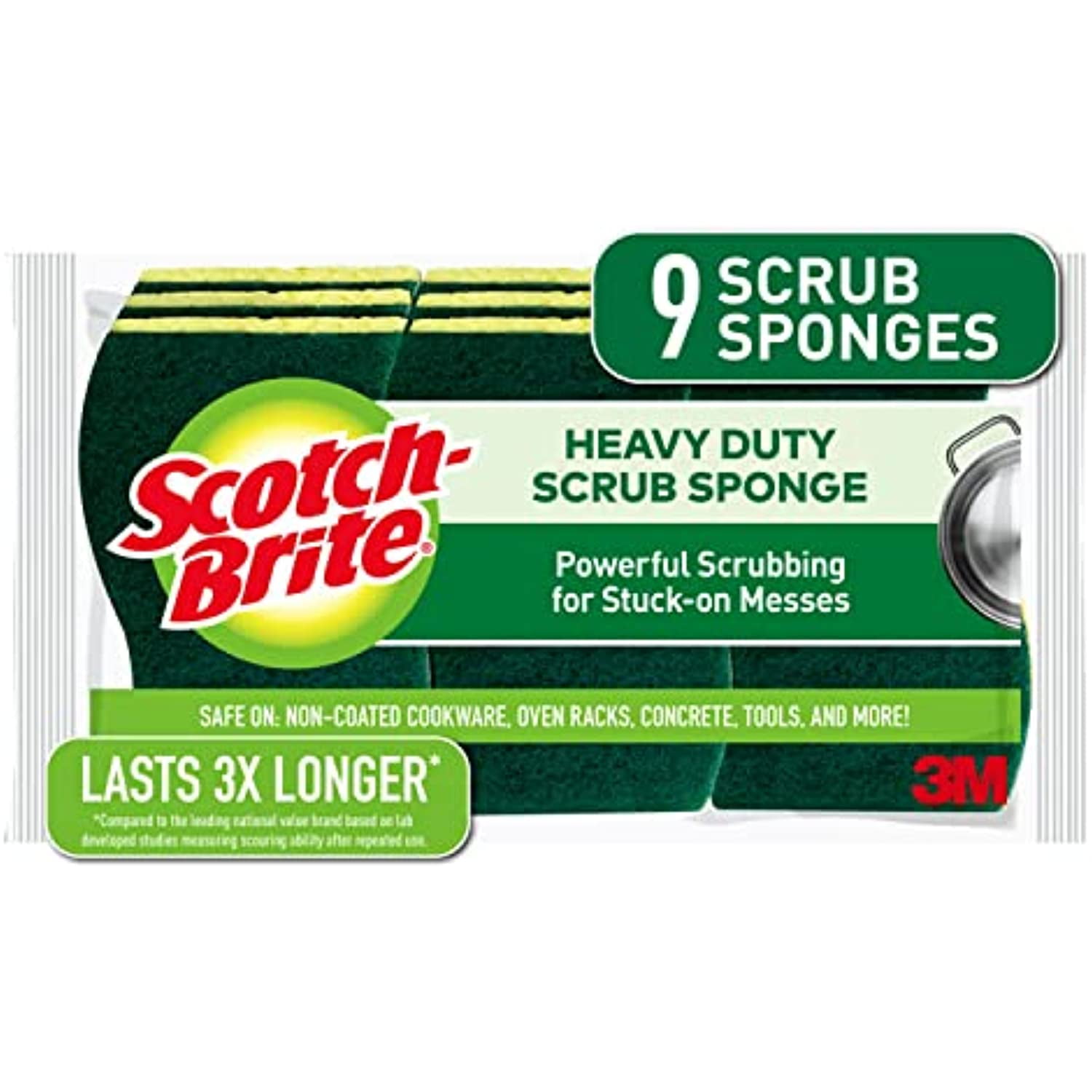 ScotchBrite Heavy Duty Scrub Sponges For Washing Dishes And Kitchen
