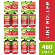 Scotch-Brite Lint Roller, 8 Count, Case Pack, 60 Sheets per Roller