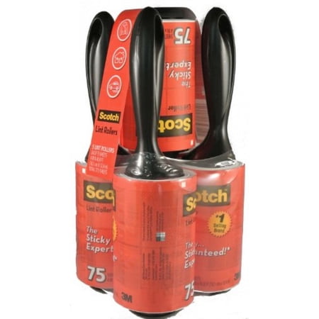 Scotch Brite Lint Roller, Value Pack of 75 Sheets, 375 Total Sheets