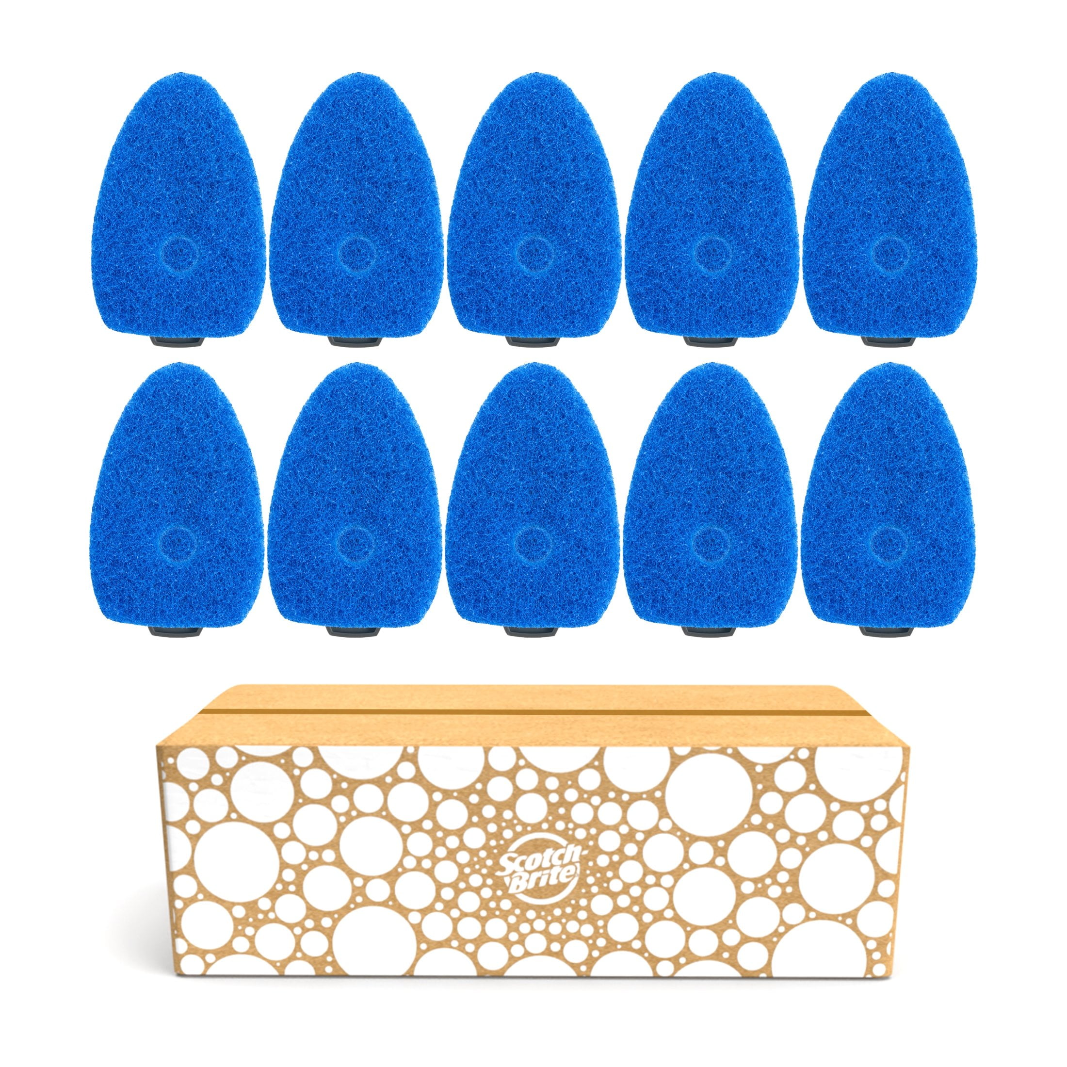 Blue Non-Scratch Cellulose Dishwand Refill Pads, 10-Pack