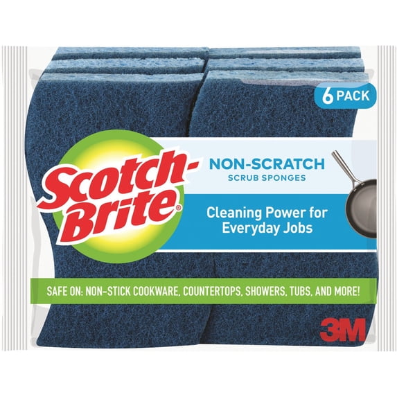 Scotch Key Scotch-Brite Non-Scratch Scrub Pads - Multicolor - 6 Pack - Walmart.com