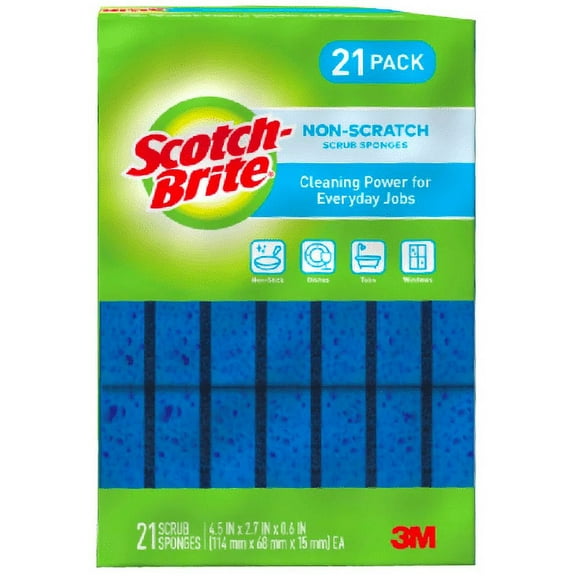 Scotch-Brite Non Scratch Scrub Sponges, 21 ct.