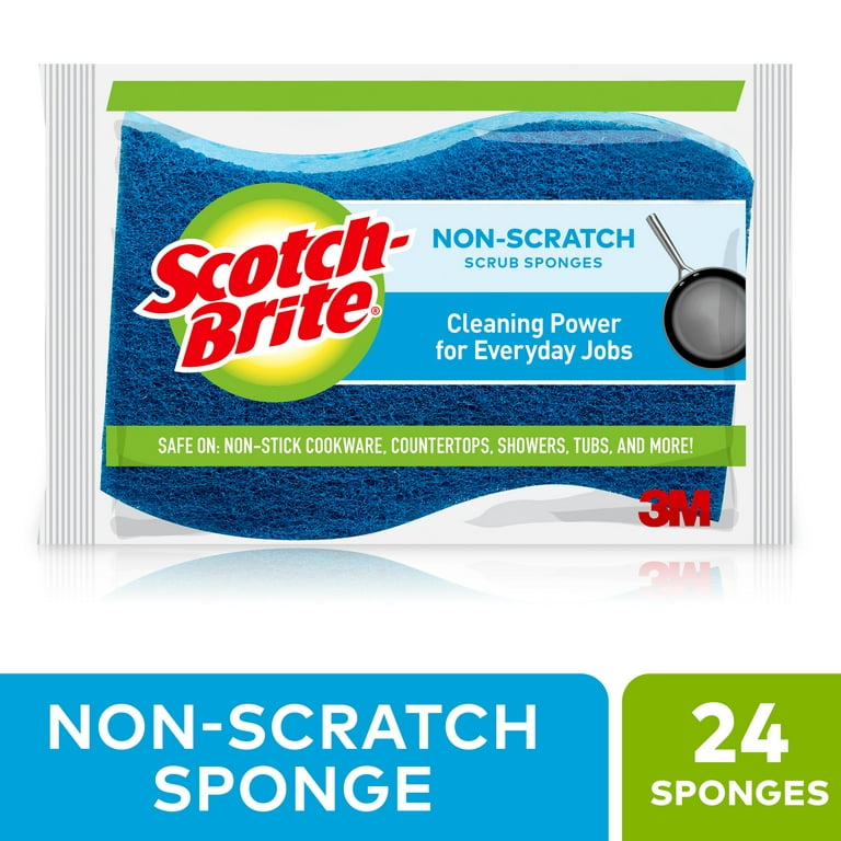 Scotch-Brite Zero Scratch Non-Scratch Scrub Sponges, 6 Scrubbing Sponges