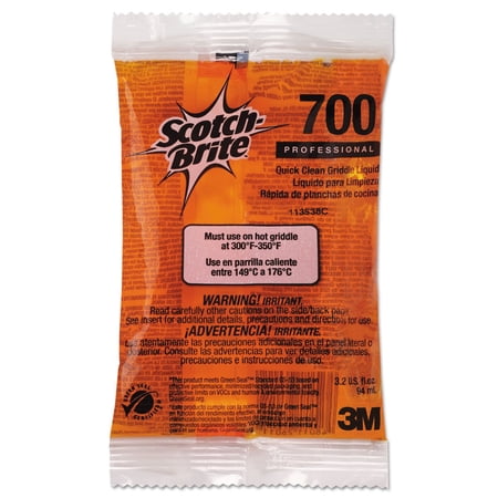 Scotch-Brite PROFESSIONAL 700-40 3.2 oz. Quick Clean Griddle Liquid Packets (40/Carton)
