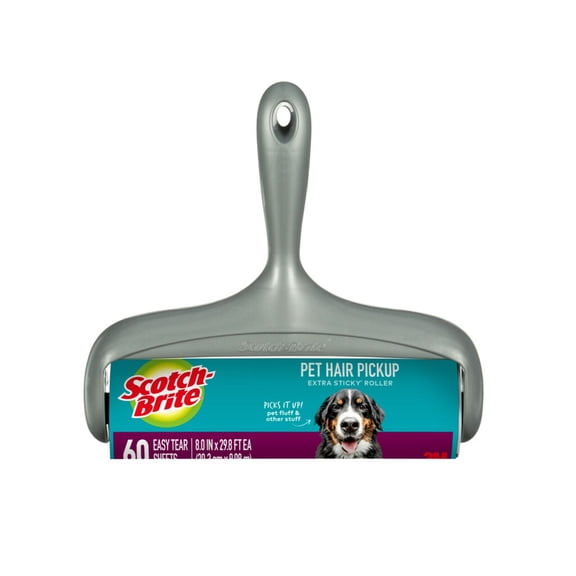 Scotch-Brite Pet Extra Sticky Large Surface Lint Roller, 1 Roller, 60 Sheets