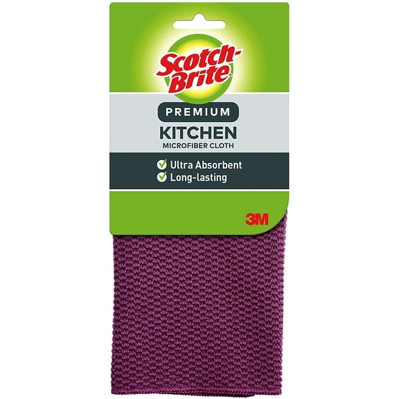 Scotch-Brite Premium Kitchen Cloth, Colors May Vary, 3 Cloths
