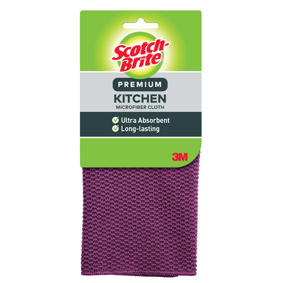 Scotch-Brite Premium Kitchen Microfiber Cloth: Cloth / 1-pack (Maroon)