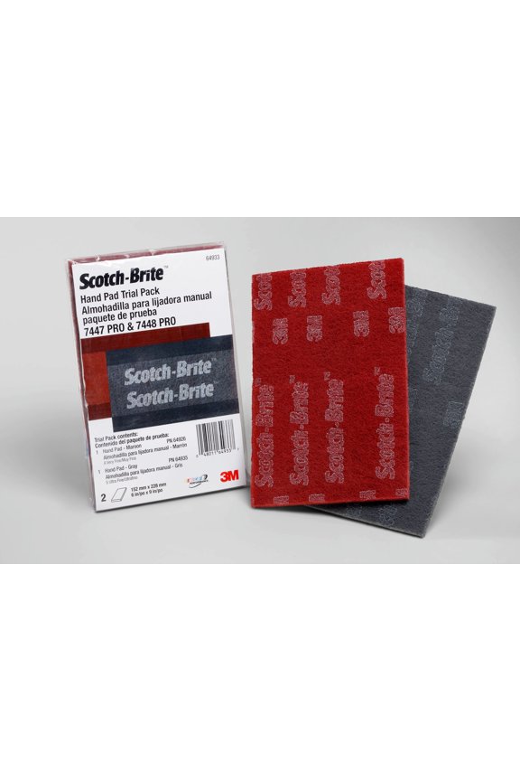 Pro Hand Pad, 64933, PO-HP, 1 - 6 in x 9 in pad 7447 PRO and 1 - 6 in x 9 in pad 7448 PRO, Multi-pack, 20 ea/Case