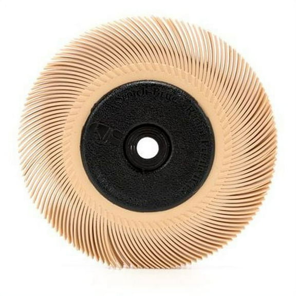 Cubitron Scotch-Brite Radial Bristle Brush, 67/161 6 Micron with Adapter, Peach