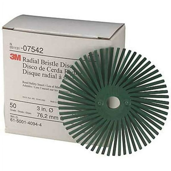 Scotch-Brite Radial Bristle Disc,TA,3 In Dia,50G,PK40 61500139367