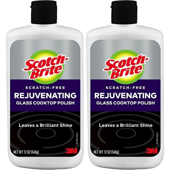 Scotch-Brite Rejuvenator Glass Cooktop Polish, Scratch-Free, 12 Ounce Pack of 2