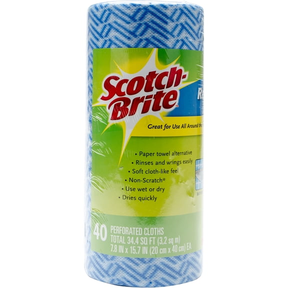 Scotch-Brite Reusable Wipes-40 Sheets/Pkg