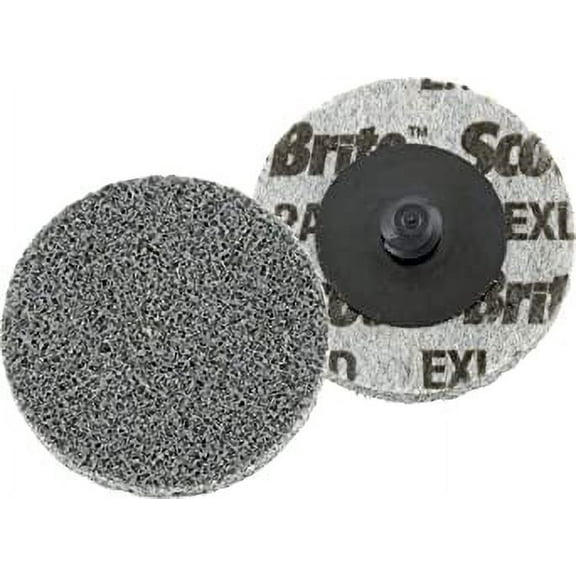 Scotch-Brite Roloc XL-UR EXL Unitized Abrasive Wheel, Tan Color, Aluminum Oxide, 3" Diameter, 6 Density, Grit Medium (Case of 40)