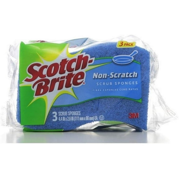 Scotch-Brite Non-Scratch Scrub Sponge - Scrub Sponge - 3 Pack, Pack of 2