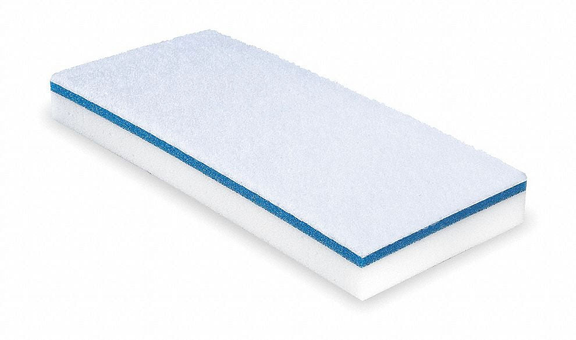 Blue and White Melamine Foam Cleaning Pad, 10" x 4.6"