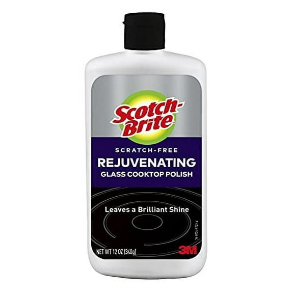 Scotch-Brite Scratch-Free Rejuvenating Glass Cooktop Polish, Leaves a Brilliant Shine, 12 Ounces