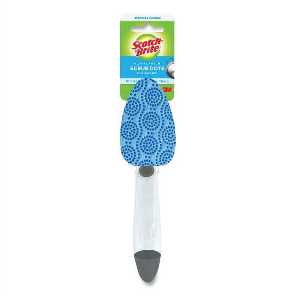 Scrub Dots Non-Scratch Dishwand, Blue, 4/Box Scrub Dots Non-Scratch Dishwand, Blue, 4/Box
