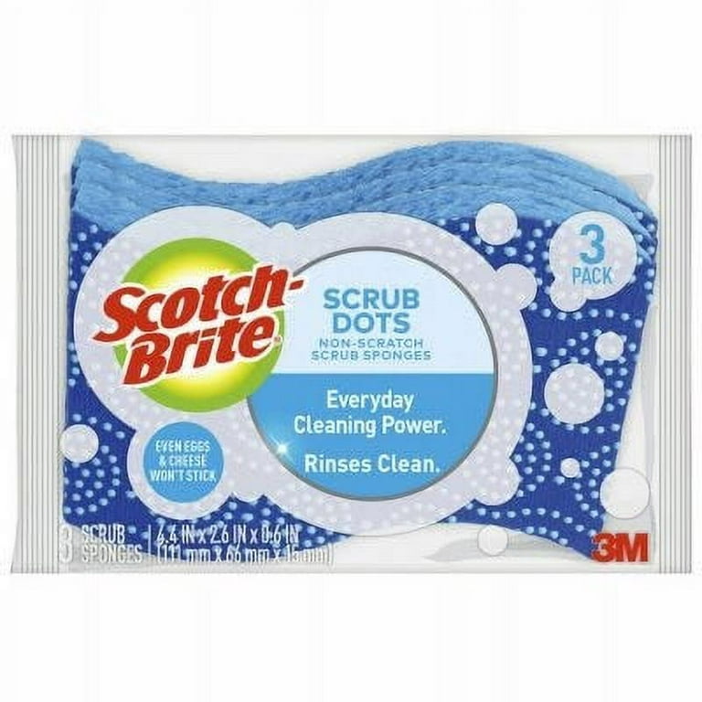 Scotch-Brite® Scrub Dots Non-Scratch Scrub Sponge, 3/Pack