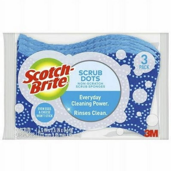 Scotch Brite Scrub Dots Non-Scratch Scrub Sponge, 3-Pk. 1 Pack