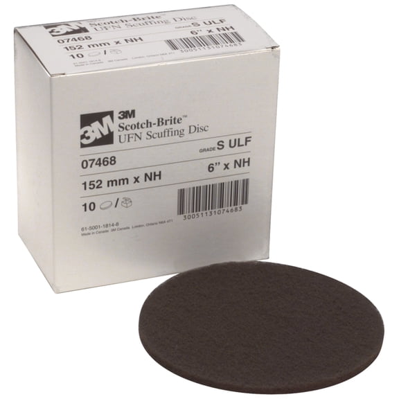Scotch-Brite Scuffing Disc 07468, 6 in x NH S ULF, 10 per box 4 boxes per case