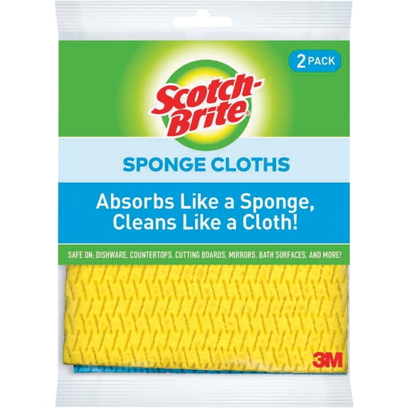 Scotch-Brite Sponge Cloth, 2-Count Pack of 6 — Residential Use, Standard Application