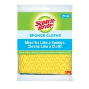 Scotch-Brite Sponge Cloth, Alternative to Towels, Multicolor, 2 Clothes
