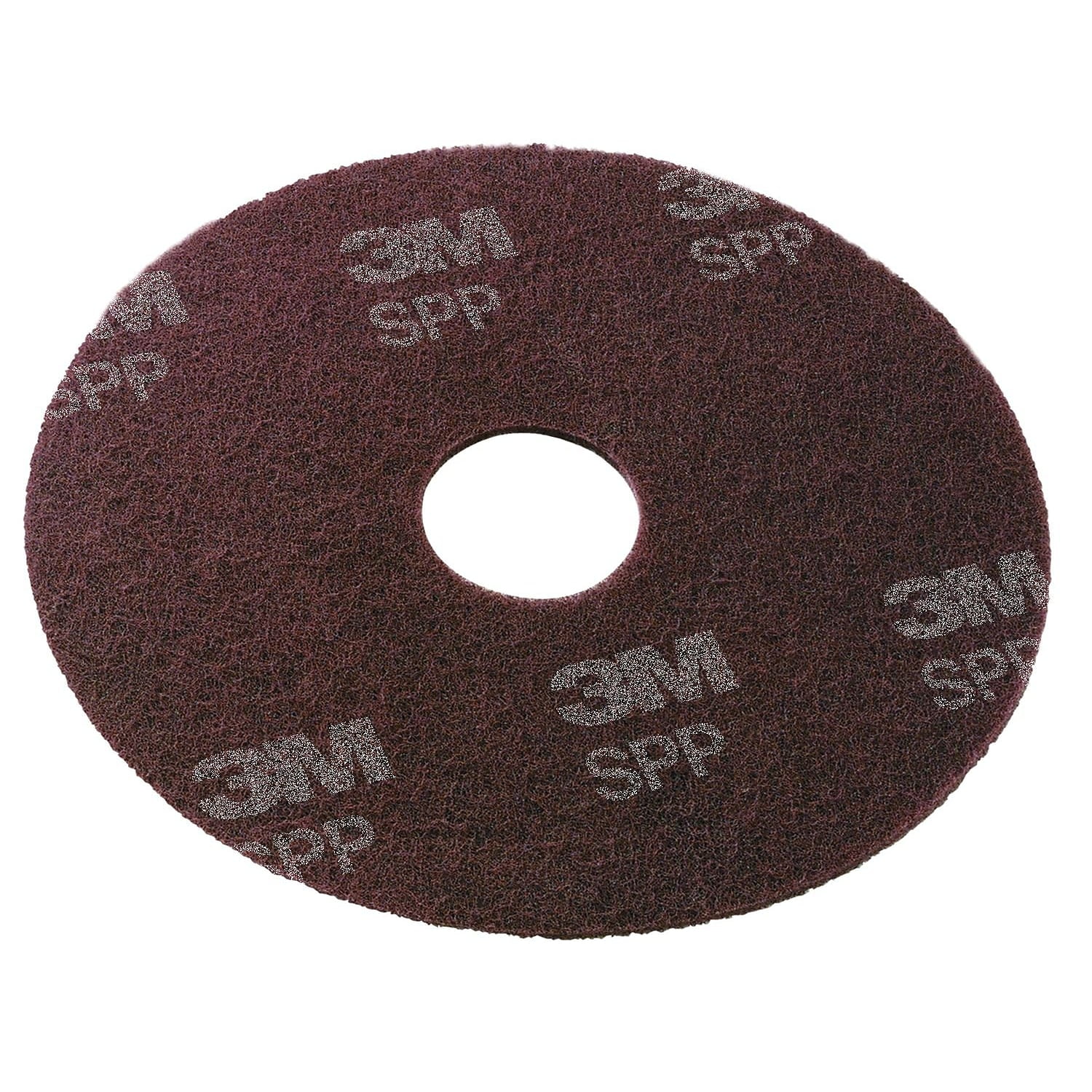 Maroon Round Non-Woven Surface Preparation Pad, 12 in