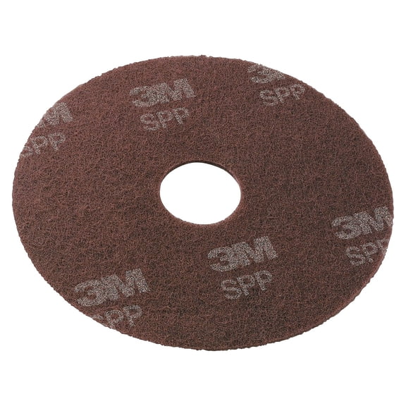 3m SPP14 Surface Prep Floor Pads, 14" Diameter, Brown, 10/carton
