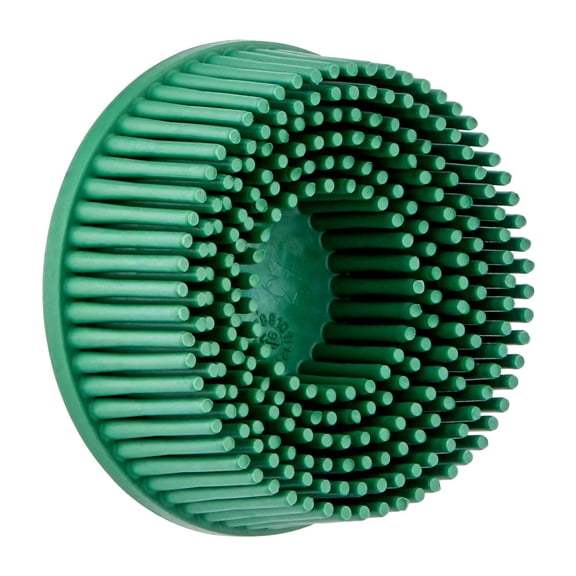 Scotch-Brite(TM) Roloc(TM) Bristle Disc, Ceramic, 25000 rpm, 2 Diameter, 50 Grit, Green (Pack of 10)