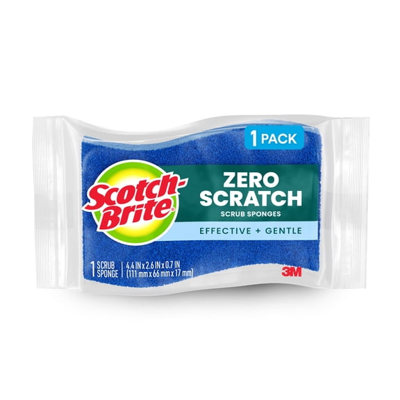 Scotch-Brite® Zero Scratch Scrub Sponge 521, 1 Pack