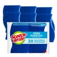 thumbnail image 1 of Scotch-Brite Zero Scratch Scrub Sponges For Cleaning Kitchen, Bathroom, And Household, Non-Scratch Sponges Safe For Non-Stick Cookware, 6 Scrubbing Sponges, 1 of 7