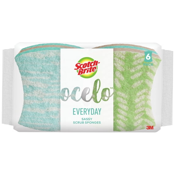 Scotch-Brite ocelo Light Duty Scrub Sponges, 6 Sponges Total