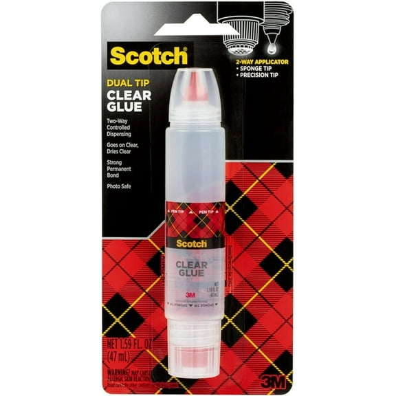 Scotch Clear Glue in 2-Way Applicator, 1.6 oz, Photo Safe and Non-Toxic 6050
