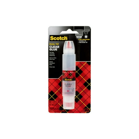 3M Scotch Clear Glue with 2-Way Applicator, 1.6 oz.