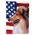 thumbnail image 1 of Scotch Collie Dog American Flag Flag Canvas House Size, 1 of 4