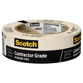 Scotch Contractor Grade Masking Tape 2020-36AP, 1.41 in