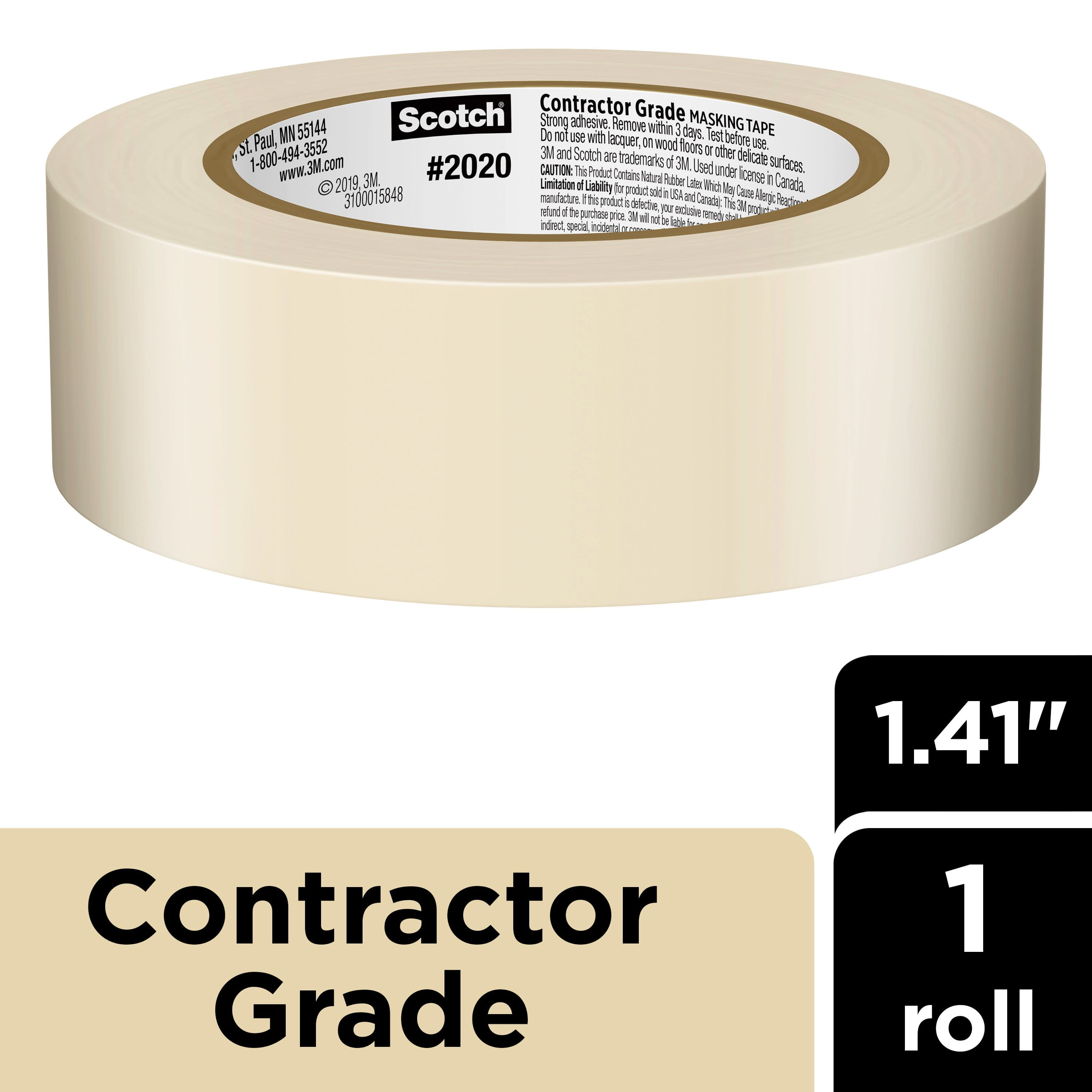 3M Scotch 1 7/8 x 60 Yards Contractor Grade Masking Tape 2020-48MP