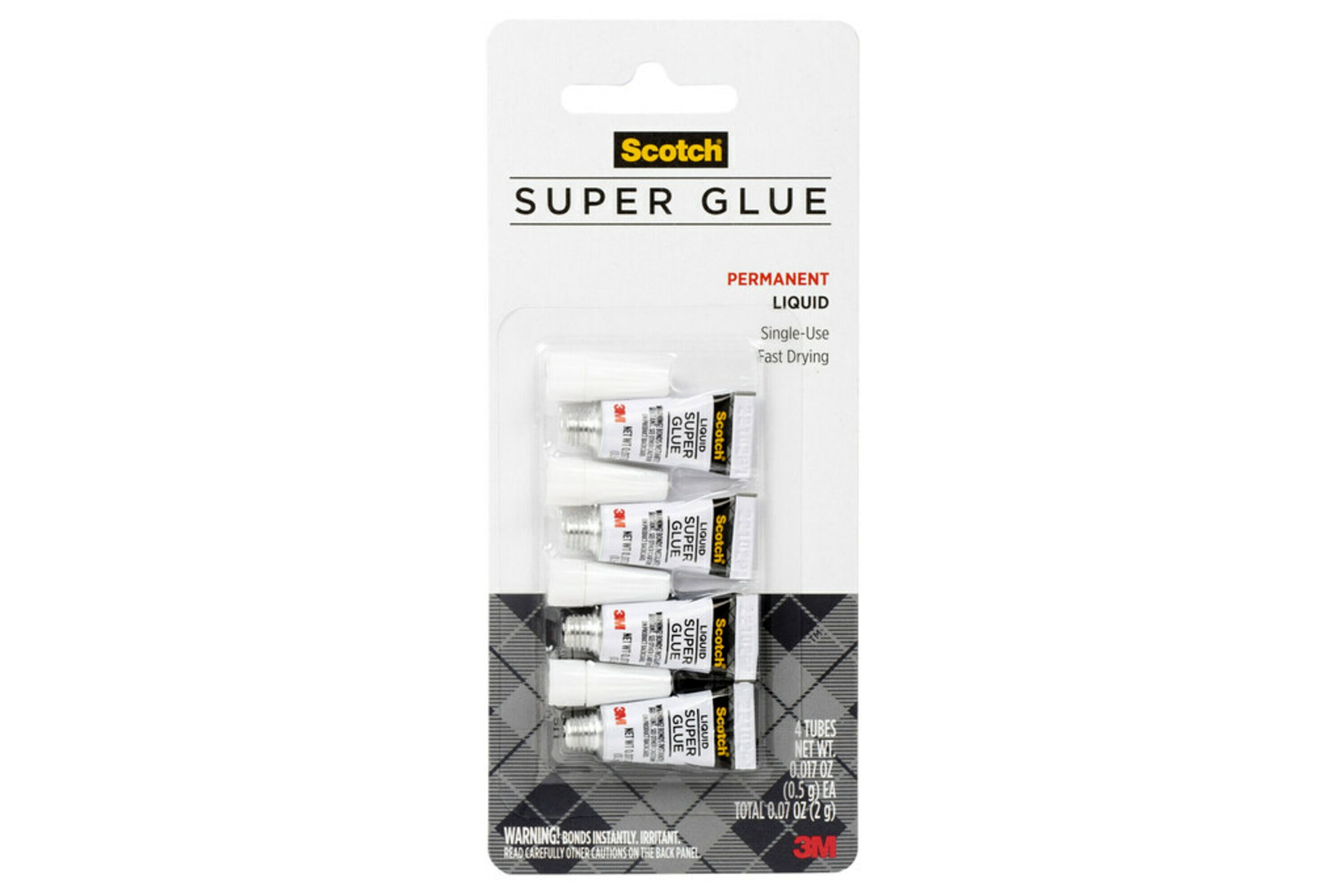Scotch Create Permanent Liquid Super Glue, .07 fL. oz./Tube, 4