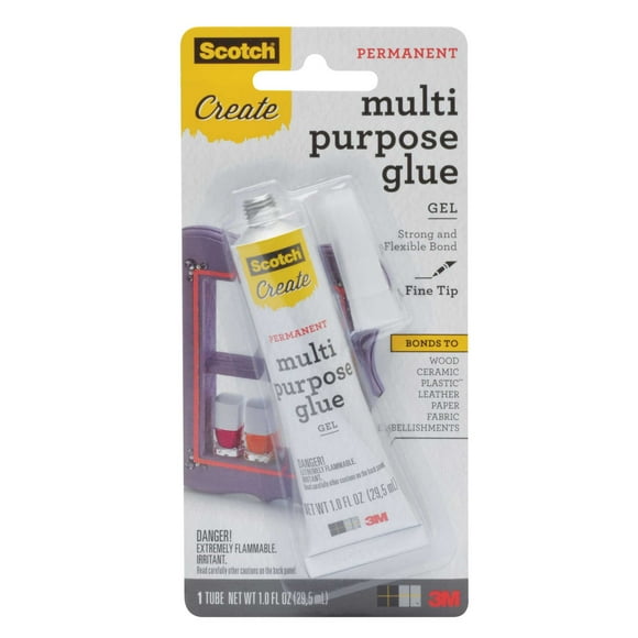 Scotch Create Permanent Multi Purpose Glue Gel, Clear, 1 fl. oz.