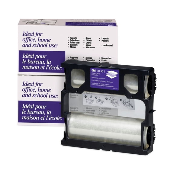 Scotch DL951 Refill for LS950 5.6 mil. 8.5 in. x 100 ft. Heat-Free Laminating Machines - Gloss Clear