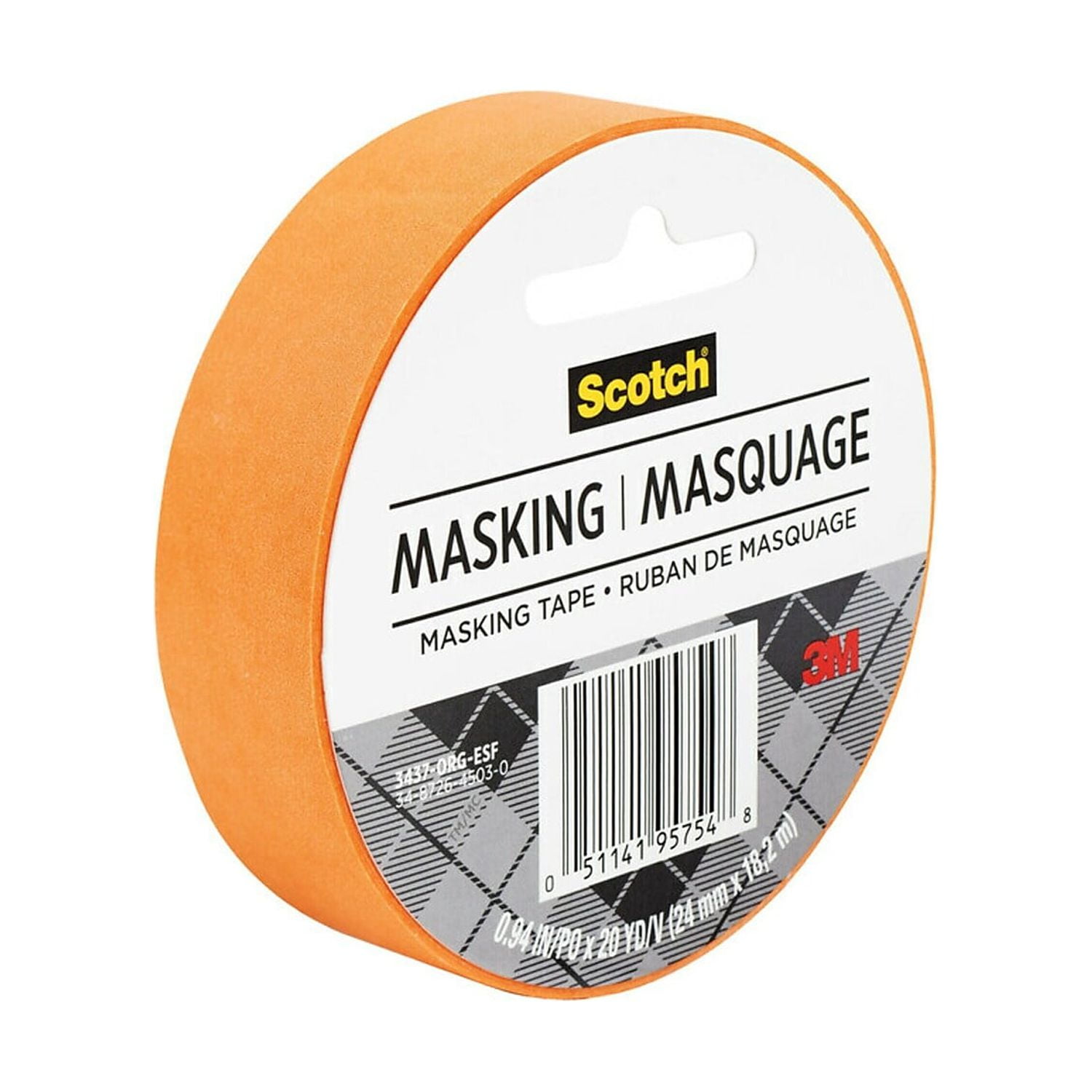 Scotch Decorative Masking Tape .94"X20yds, Orange