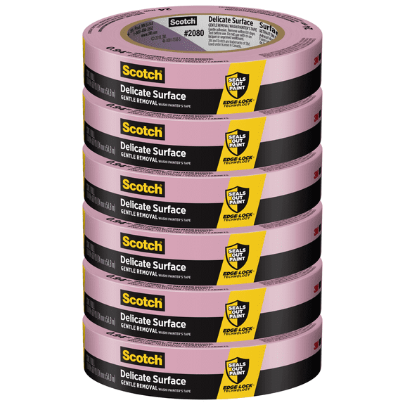 Scotch Delicate Surface Painters Tape: 0.94 in. x 60 yds. (Purple) [6-pack]