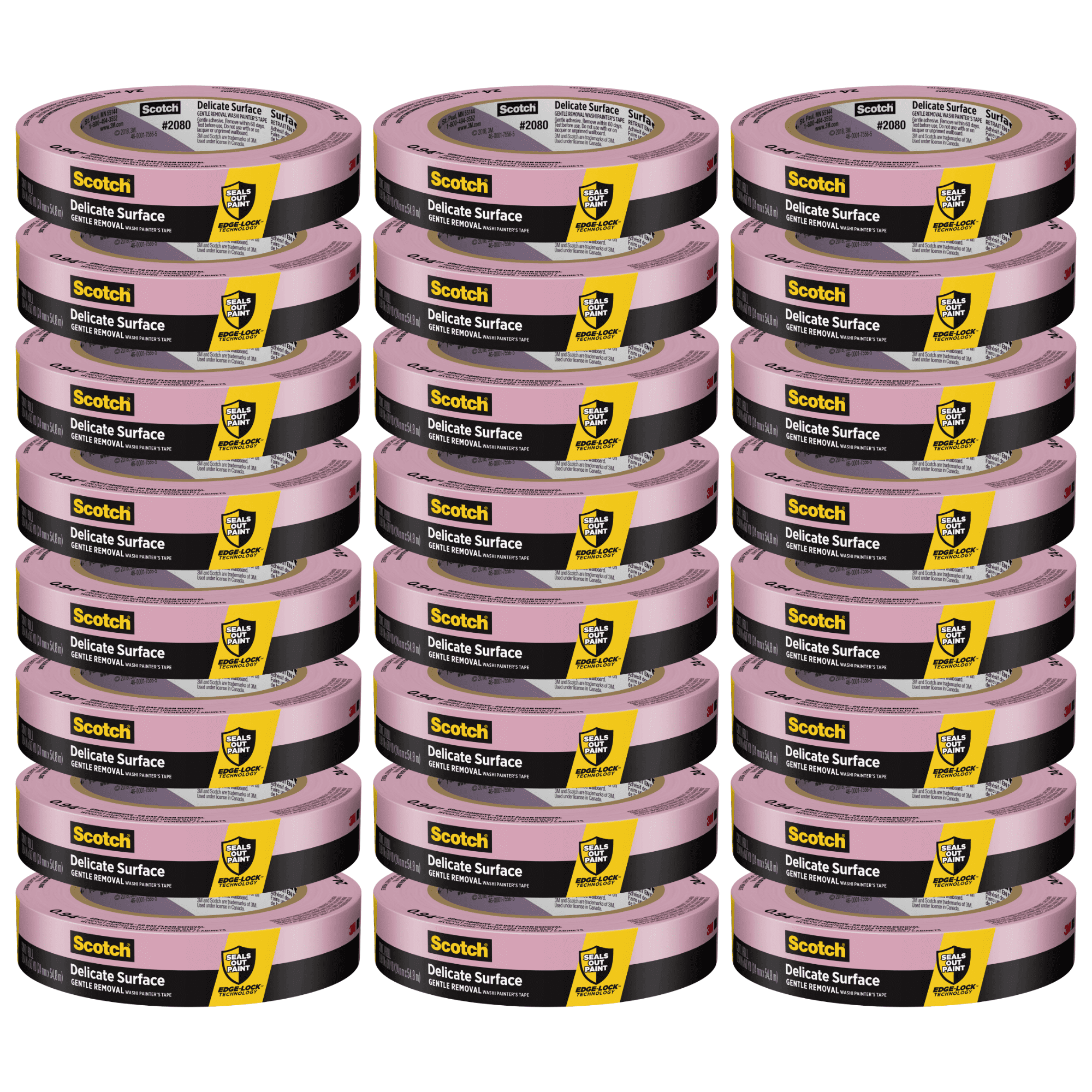 Scotch Delicate Surface Painter's Tape 2080-24EC, 0.94 in x 60 yd (24mm x 54,8m)