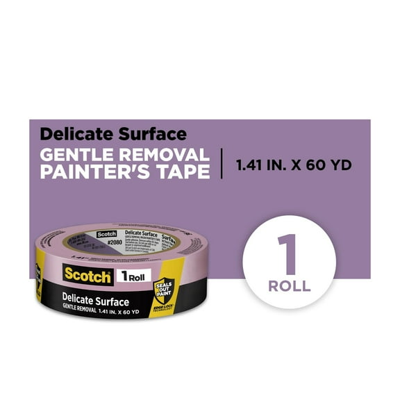 Scotch Delicate Surface Painter's Tape, Purple, 1.41 in x 60 Yds, 1 Roll