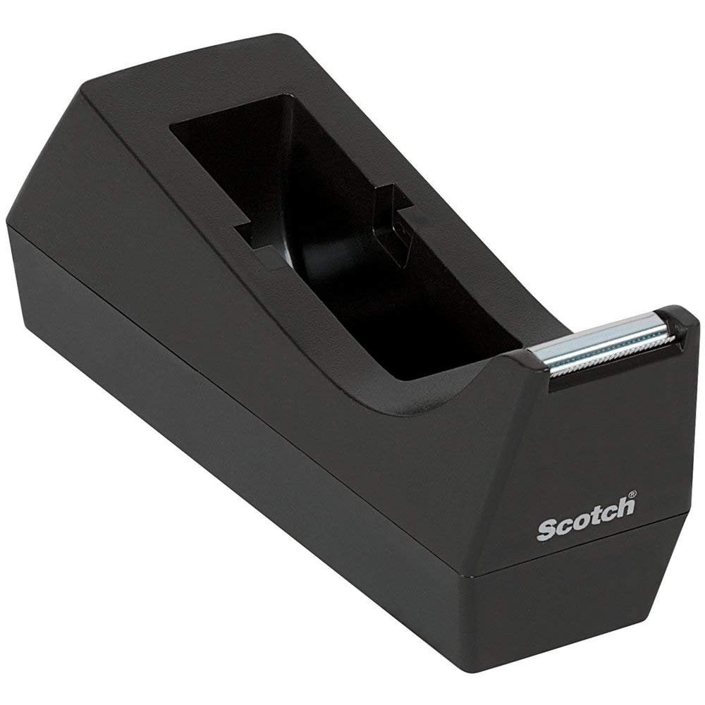 Scotch™ Desktop Tape Dispenser C38, Black + Scotch® Magic™ Tape, 19 mm x 33  m, 12 Rolls/Pack