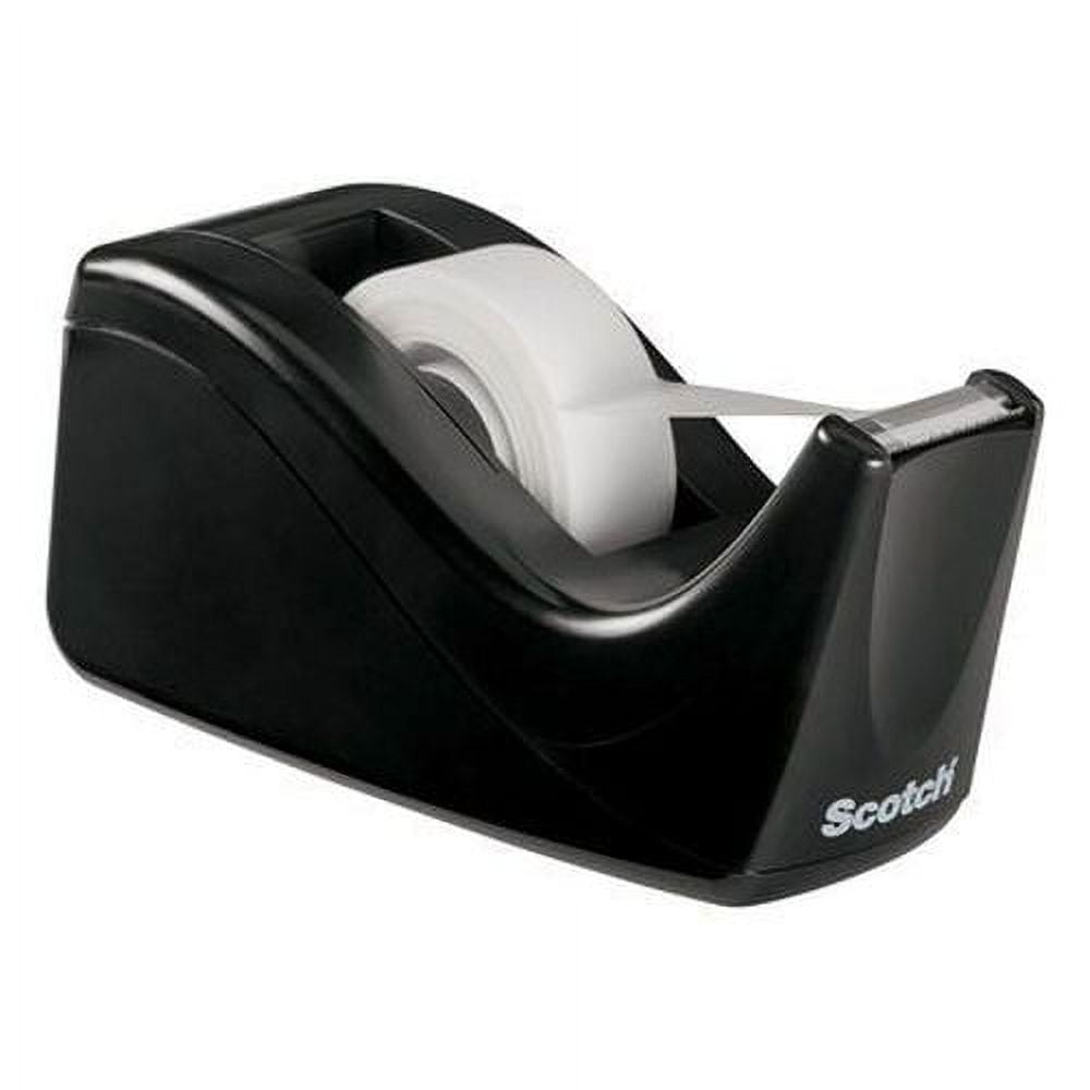 Scotch Desktop Tape Dispenser, Black Two-Tone, 1 Dispenser/Pack (C60-BK)
