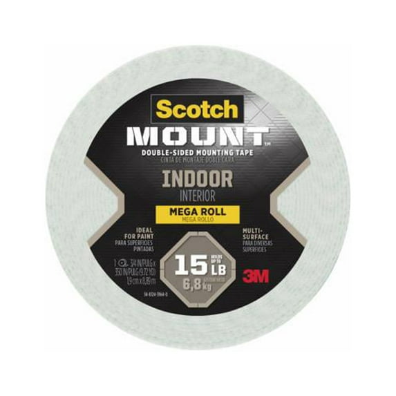 Scotch Double-Sided 110H-LONG-DC Foam Mounting Tapes 0.66 lb, 350", 6.25"