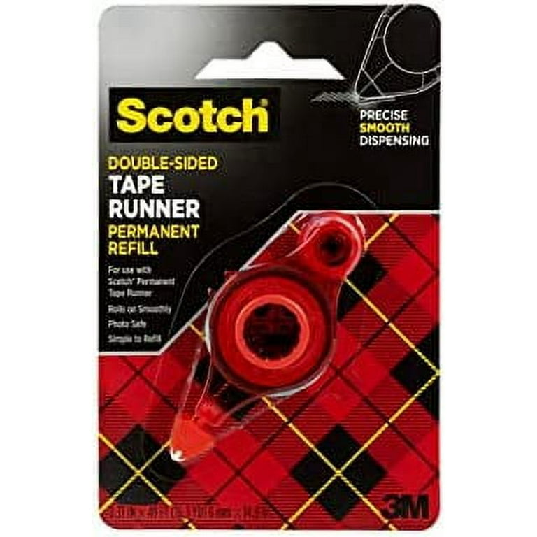 Scotch Double Sided Adhesive Tape Runner Permanent Refill, Photo Safe, 0.31 x 49 Feet (6055-r), Men's, Size: One Size