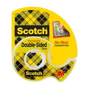 Scotch Double Sided Tape,  0.5 in. x 400 in., 1 Dispensers