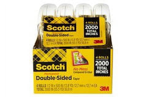 Scotch Double Sided Tape, 4137, 1/2 in x 400 in
